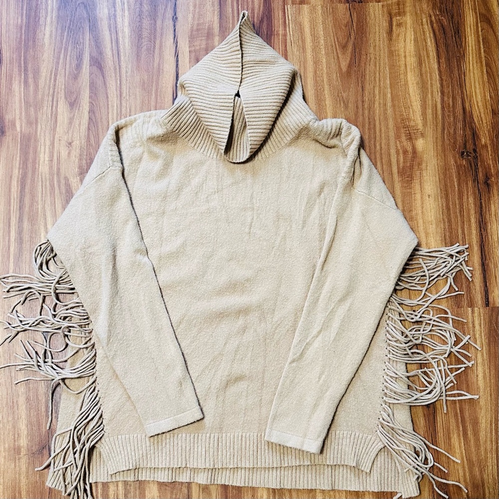 Picadilly fringe Cowl-neck Sweater.